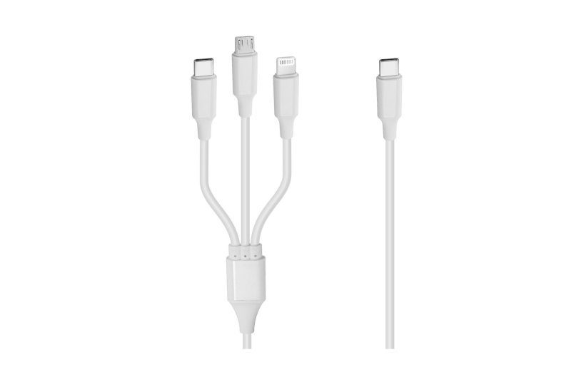 Brizler 3 in 1 Type c To Micro USB,Lightning Type C Cable