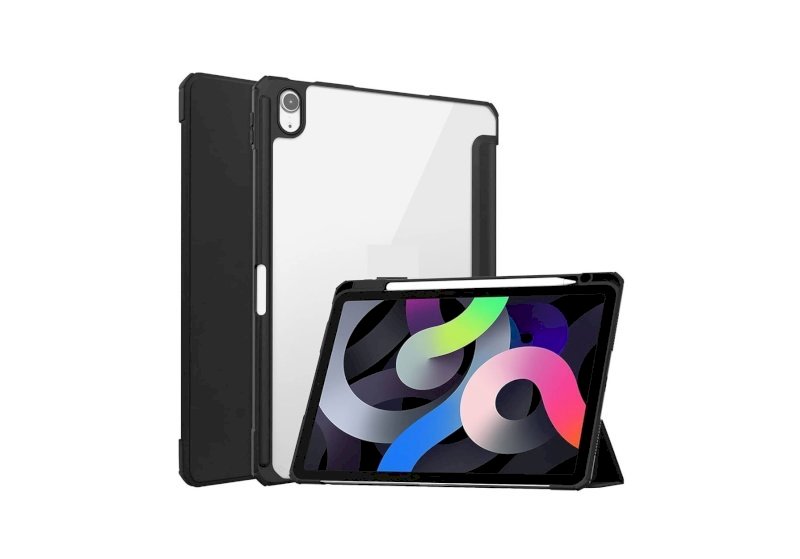 Leather Folio Case For iPad 10th Generation Black Color