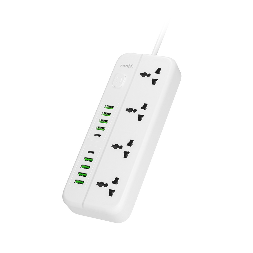 Porodo Blue 4 Universal Sockets Power Strip