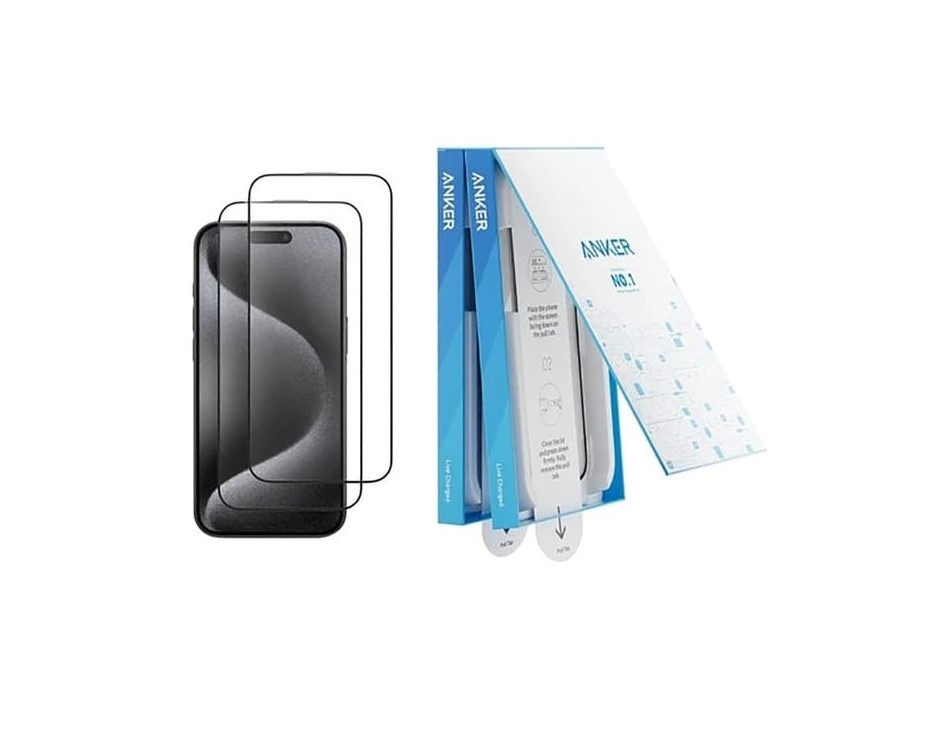 Anker HD Screen Protector Transparent iPhone 16 Pro 2 Pack