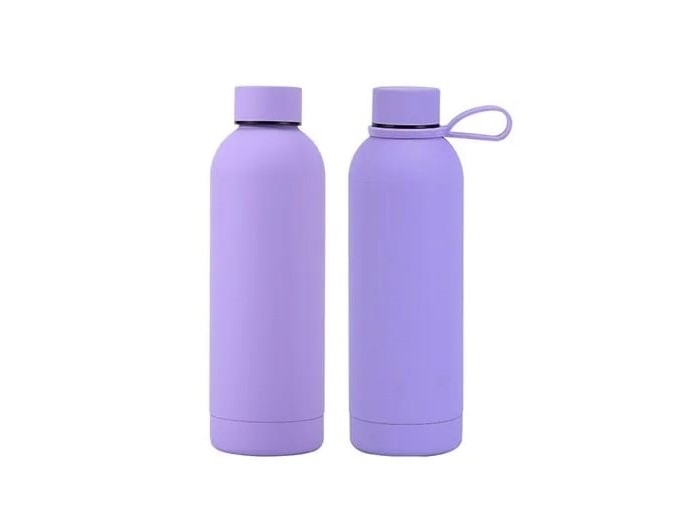 Thermal Water Bottle Stainless Steel 500ml Purple