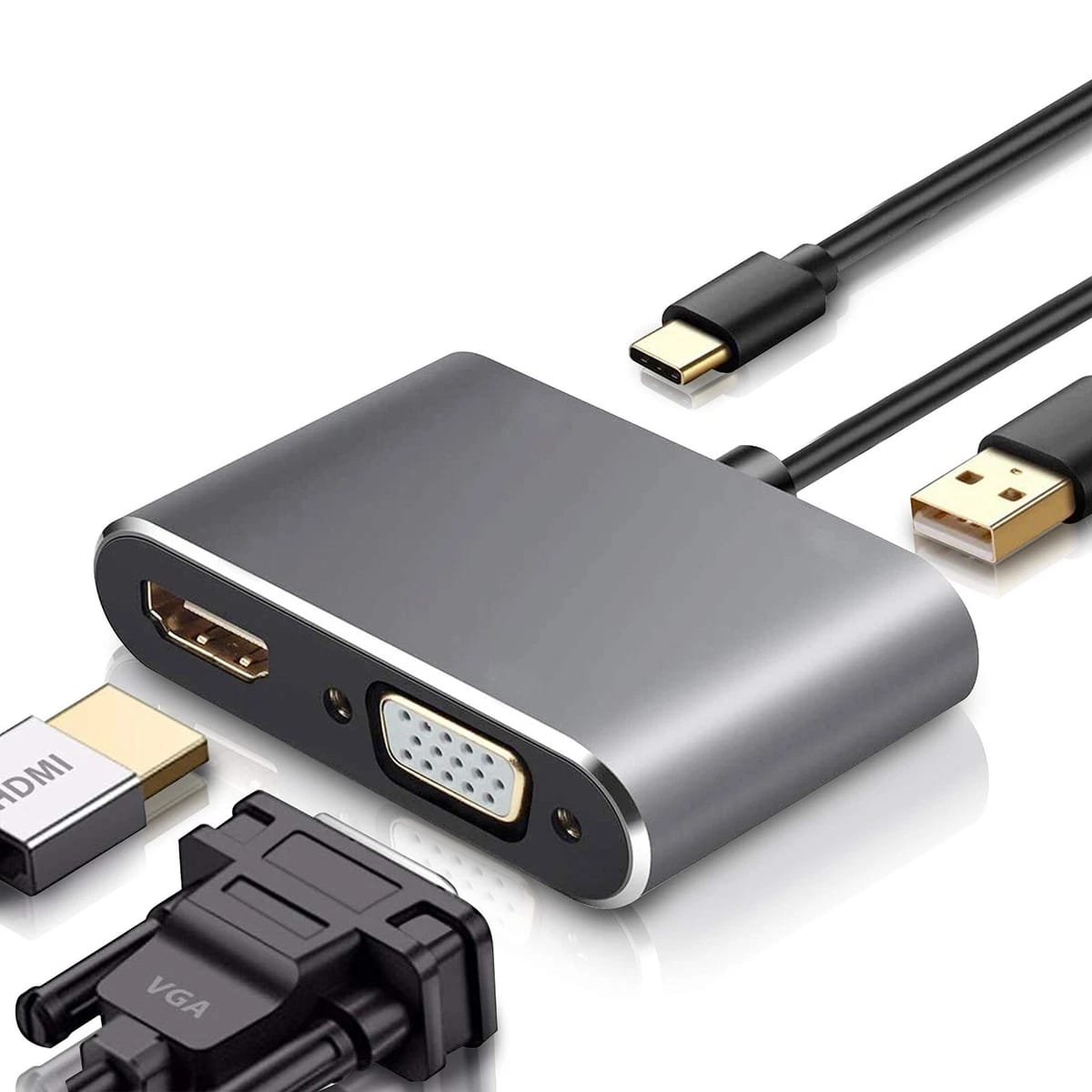 USB C to HDTV Multiport Adapter 4 in 1 USB Hub