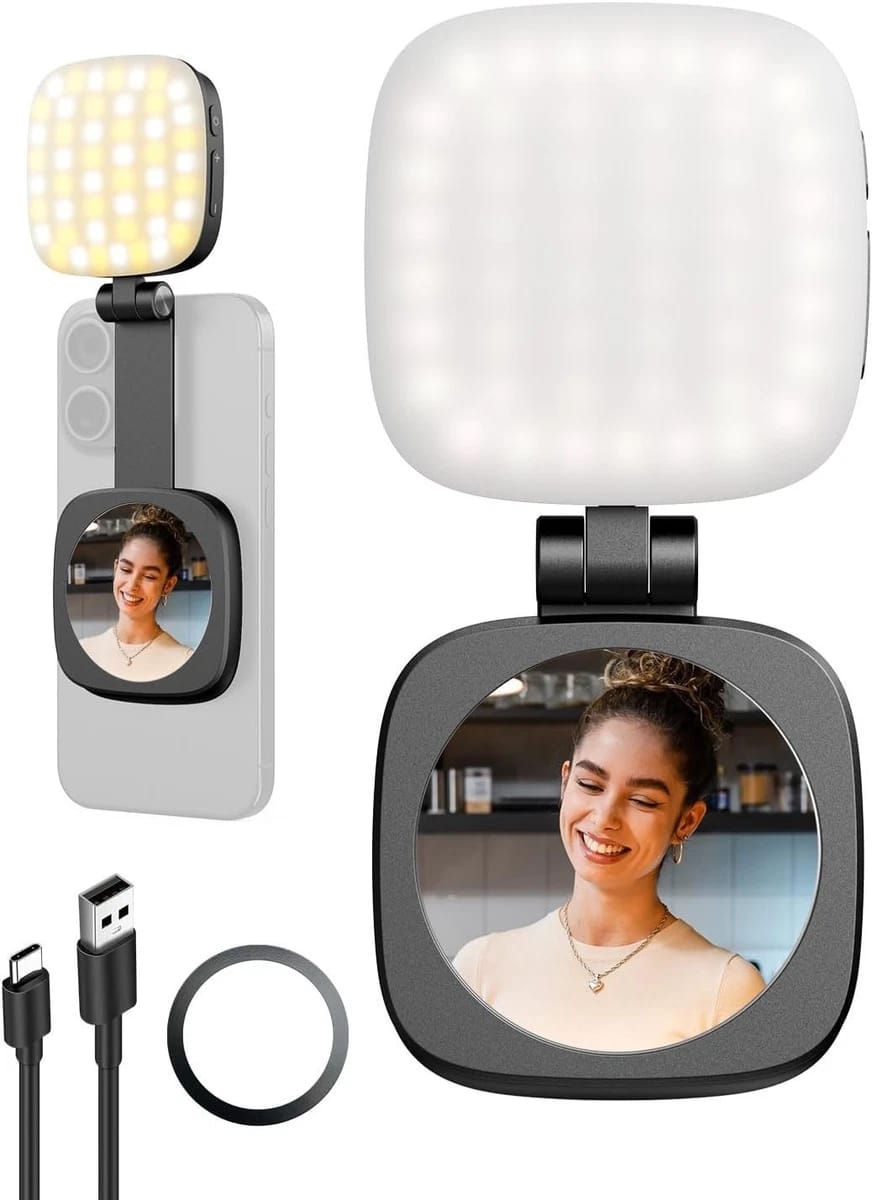 Selfie Light With Mirror Portable Magnetic LED